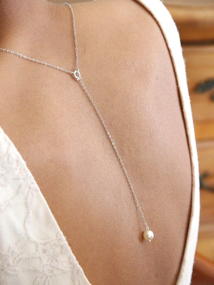 Collier mariage avec pendentif de dos amovible Stany