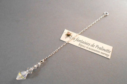 Bijoux de dos mariage Thémis pendentif perles en cristal