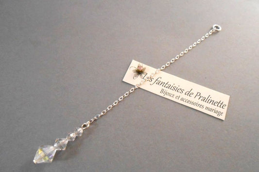 Bijoux de dos mariage Thémis pendentif perles en cristal