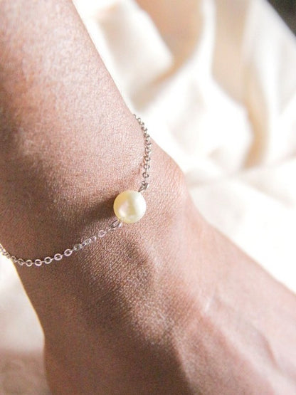 Bracelet de mariage une perle minimaliste Stany