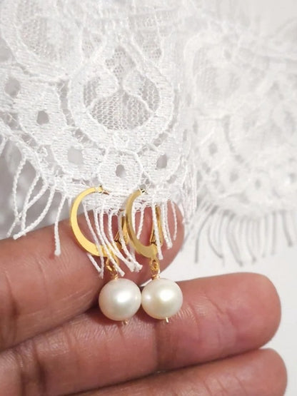 Parure bijoux mariage boucles d'oreilles et bracelet perles de culture