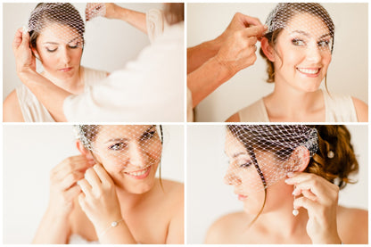 Accessoire voilette mariage - voilette amovible pour un effet style rétro