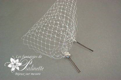 Accessoire voilette mariage - voilette amovible pour un effet style rétro
