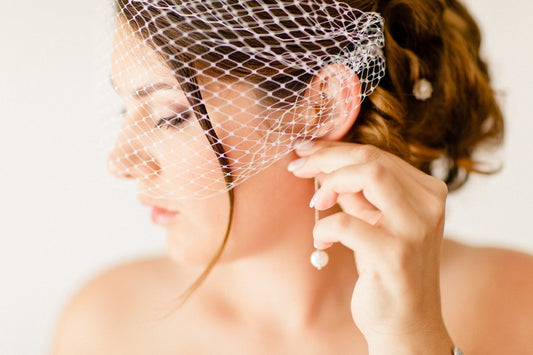 Accessoire voilette mariage - voilette amovible pour un effet style rétro