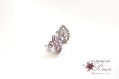 Clous boucles d'oreilles mariage gouttes art déco