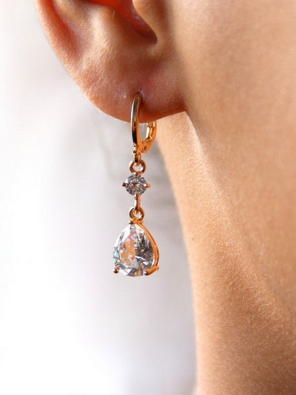 Eliasz boucles d'oreilles mariage gouttes en zirconium - PAP