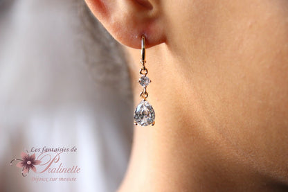 Eliasz boucles d'oreilles mariage gouttes en zirconium - PAP