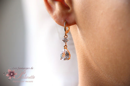 Eliasz boucles d'oreilles mariage gouttes en zirconium - PAP