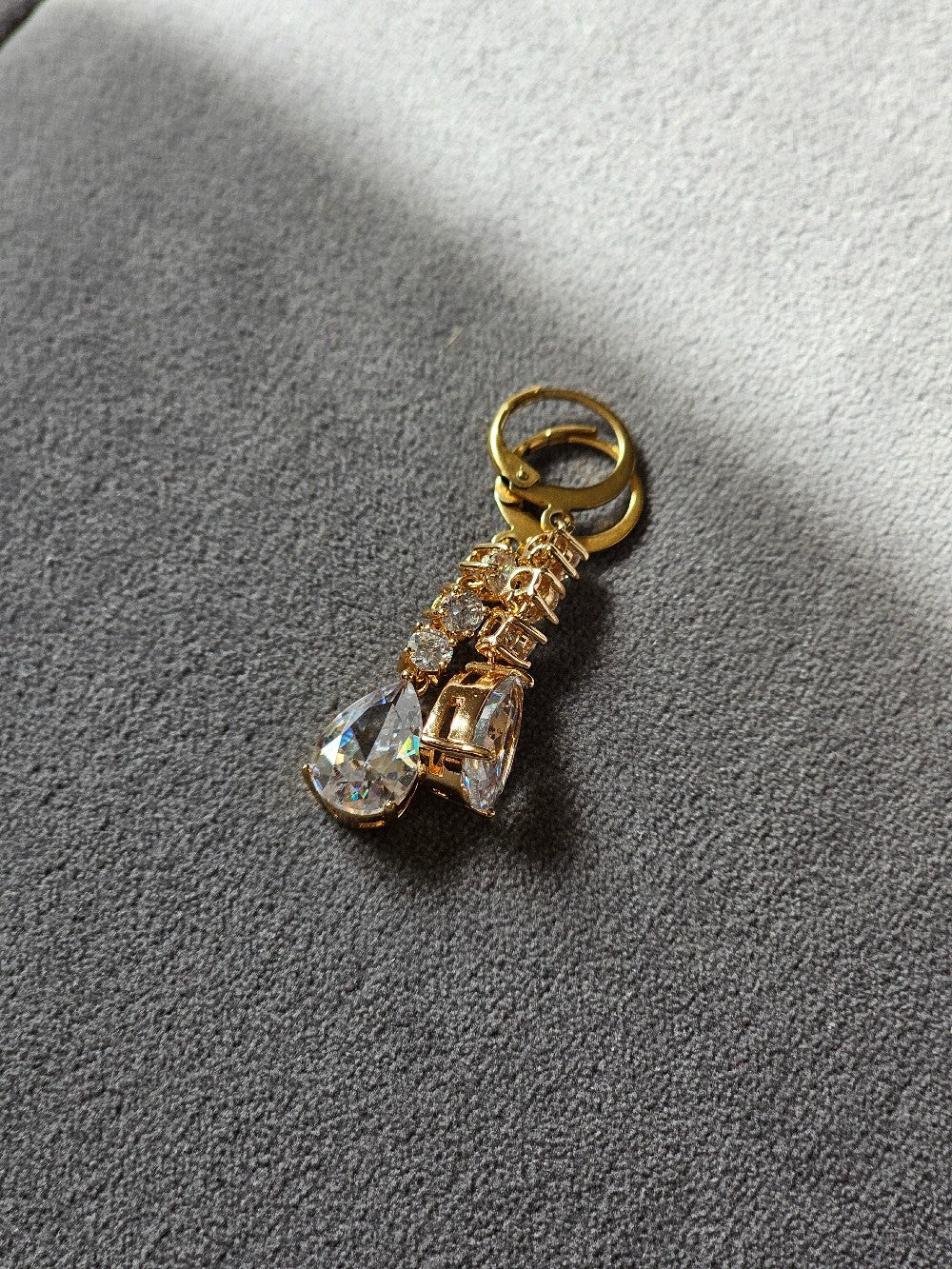 Boucles d'oreilles mariage gouttes pendantes en oxydes de zirconium - Prêt à porter