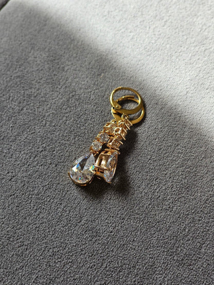 Boucles d'oreilles mariage gouttes pendantes en oxydes de zirconium - Prêt à porter