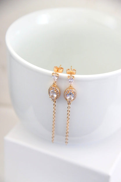 Janaïs Bijoux de mariées boucles d'oreilles oxydes de zirconium