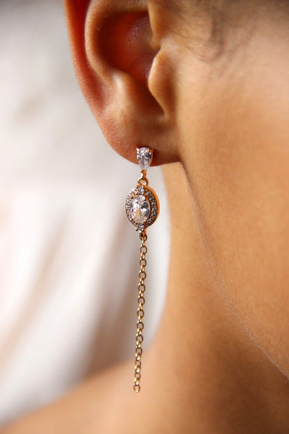 Janaïs Bijoux de mariées boucles d'oreilles oxydes de zirconium