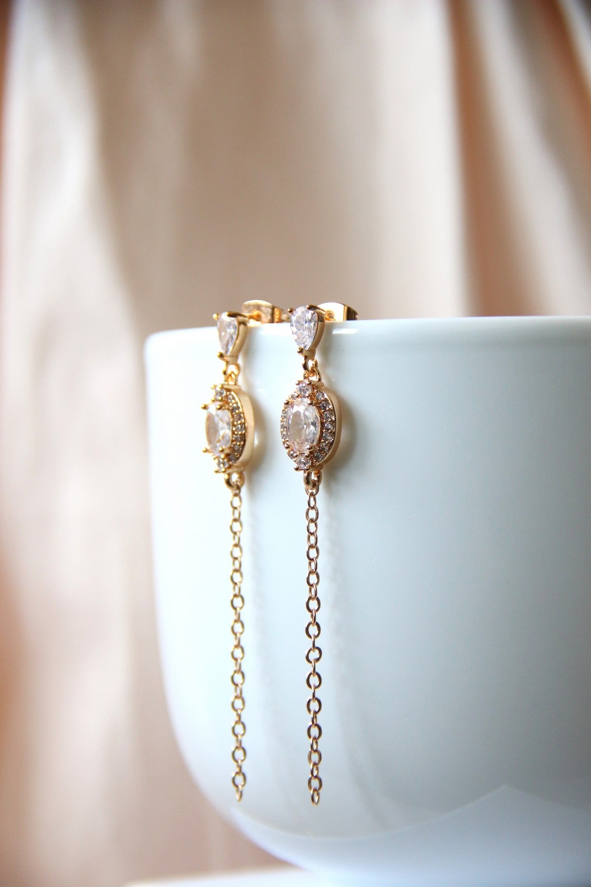 Janaïs Bijoux de mariées boucles d'oreilles oxydes de zirconium