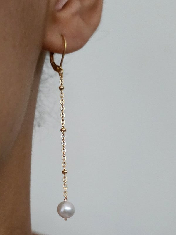 Bijou mariage boucles d'oreilles Paloma perlées
