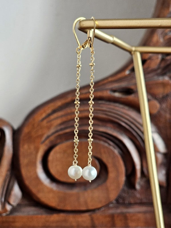 Bijou mariage boucles d'oreilles Paloma perlées
