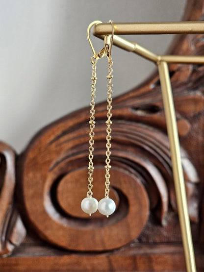 Bijou mariage boucles d'oreilles Paloma perlées