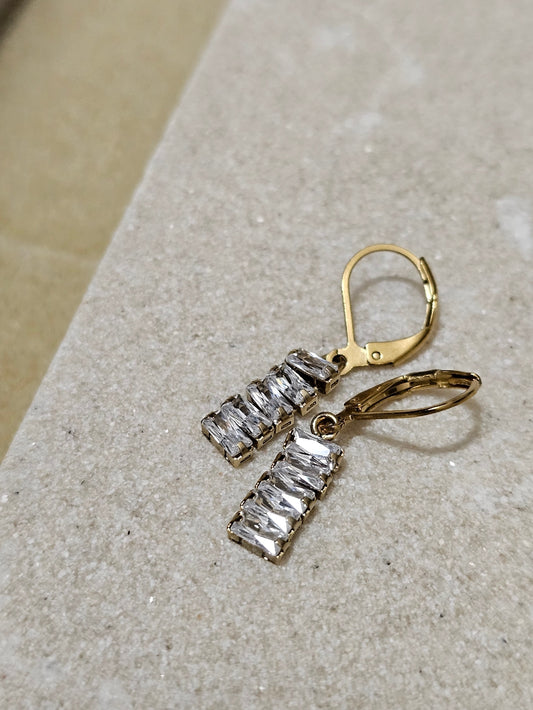 Boucles d'oreilles strass zirconium