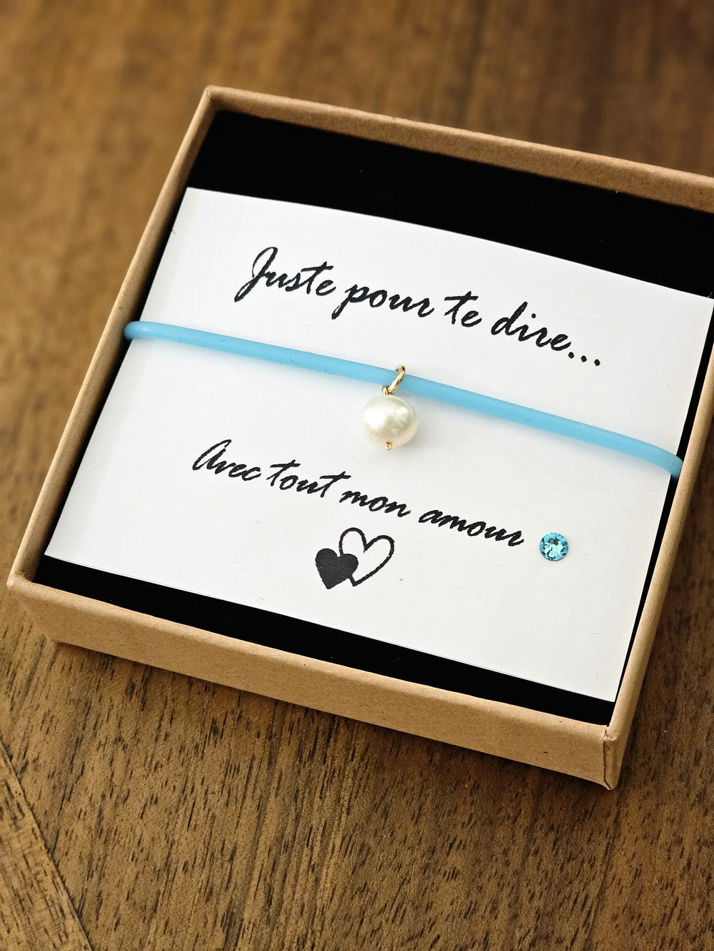 Bracelet jonc silicone et perle de culture d'eau douce