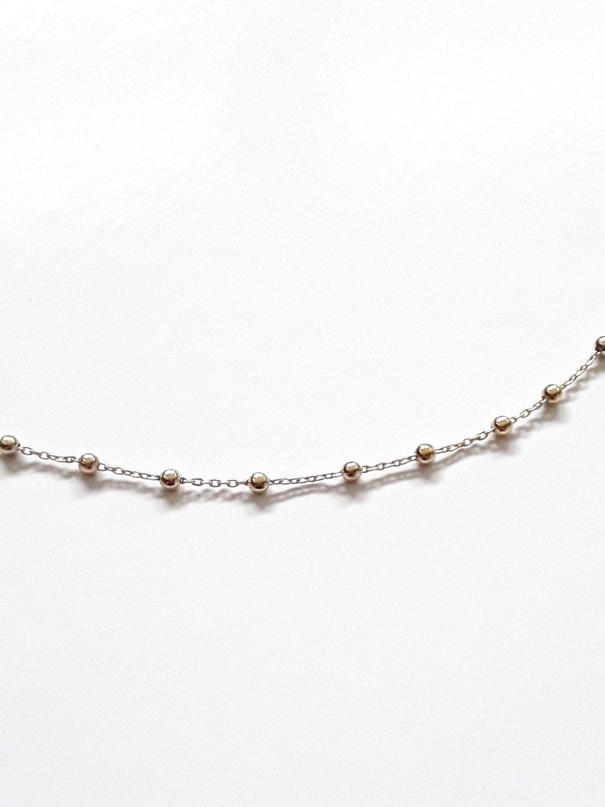 Bracelet Univers gold filled - Bracelet plaqué or chaîne boules - Bracelet chaîne satellites