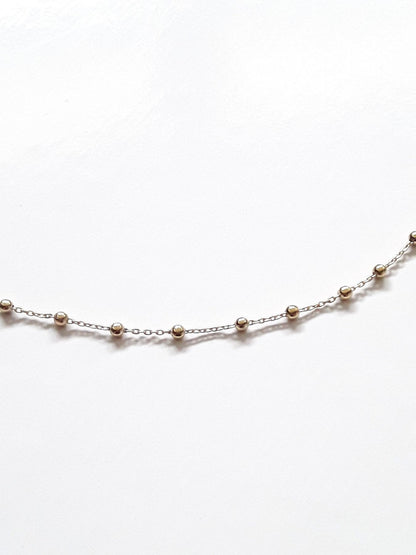 Bracelet Univers gold filled - Bracelet plaqué or chaîne boules - Bracelet chaîne satellites