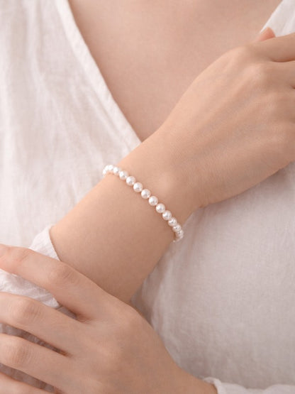 Bracelet de mariage Lilly, une rangée de perles