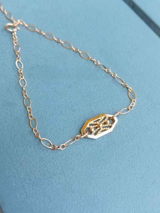 Bracelet Millésime gold filled filigrane style vintage