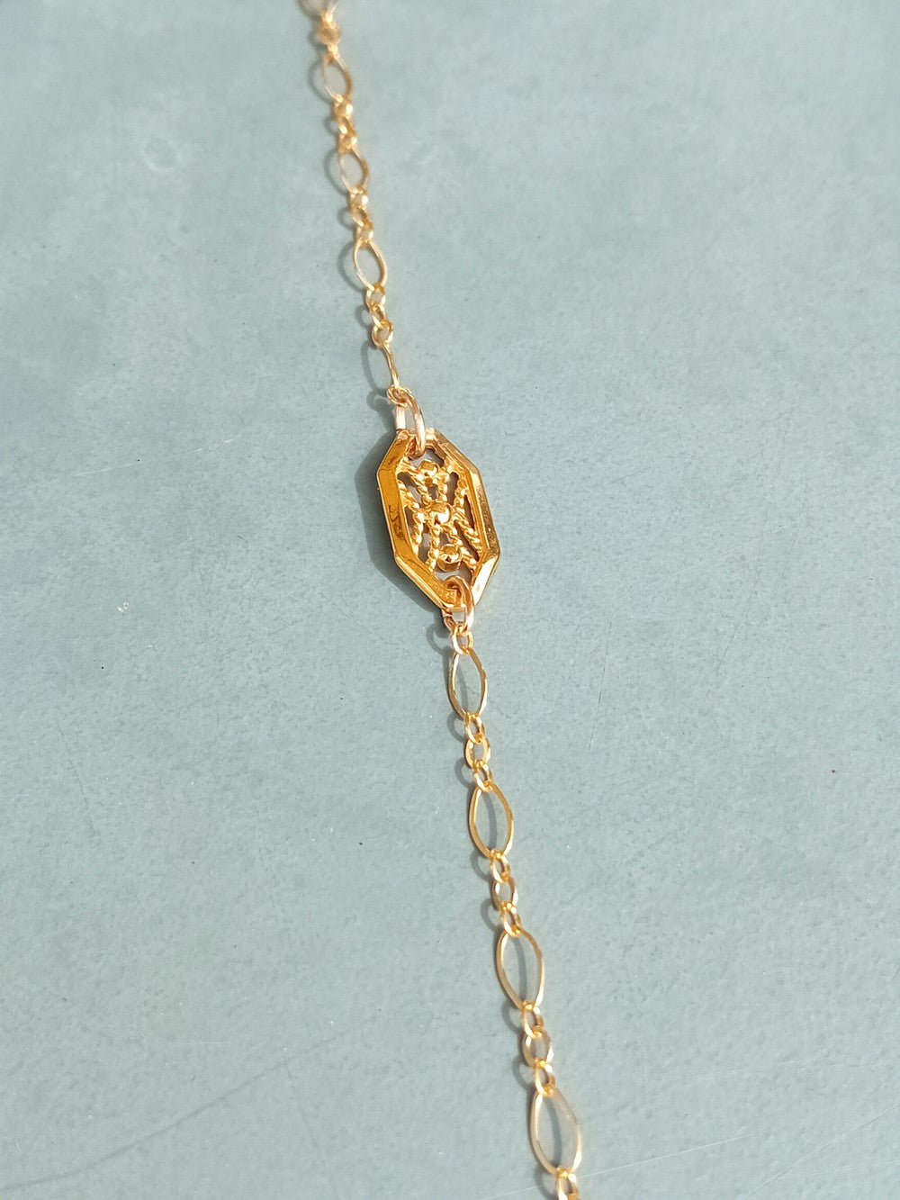 Bracelet Millésime gold filled filigrane style vintage