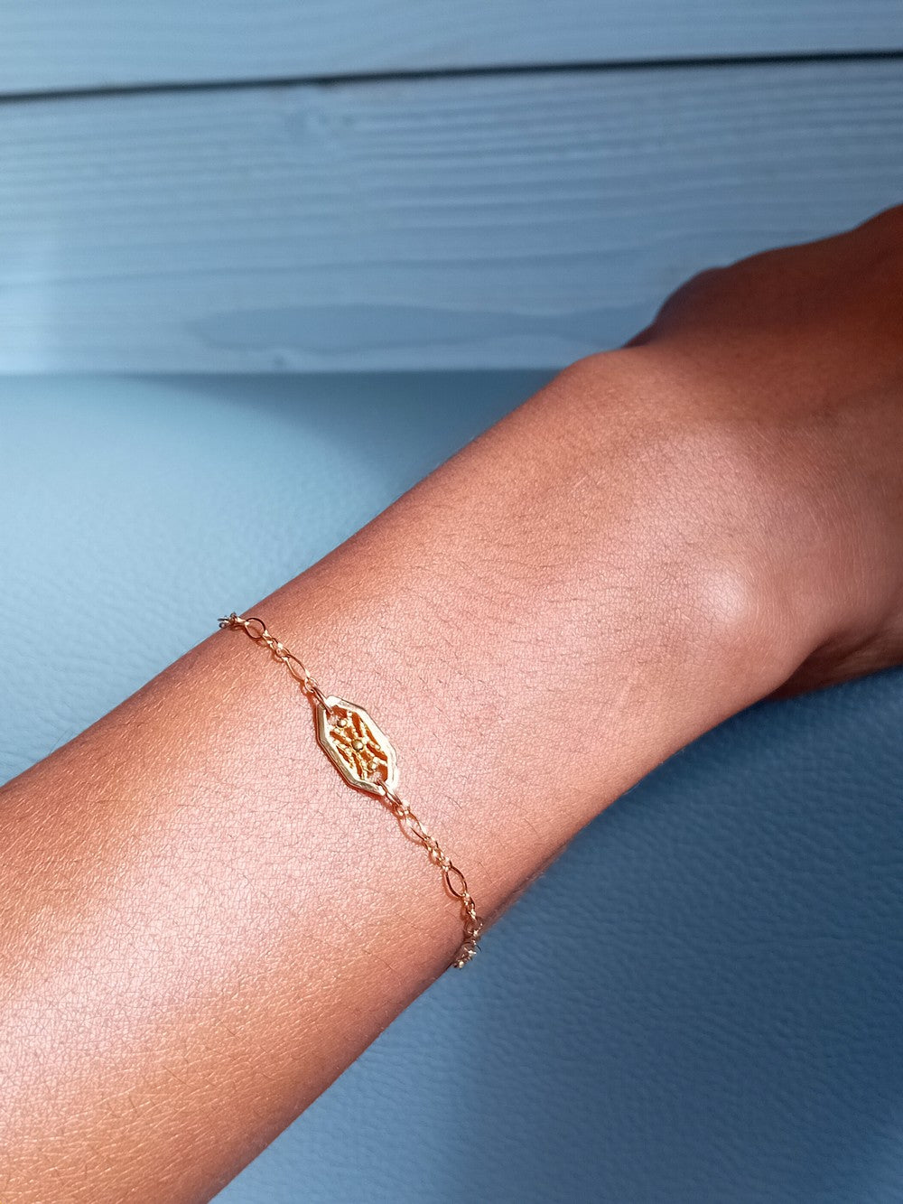 Bracelet Millésime gold filled filigrane style vintage