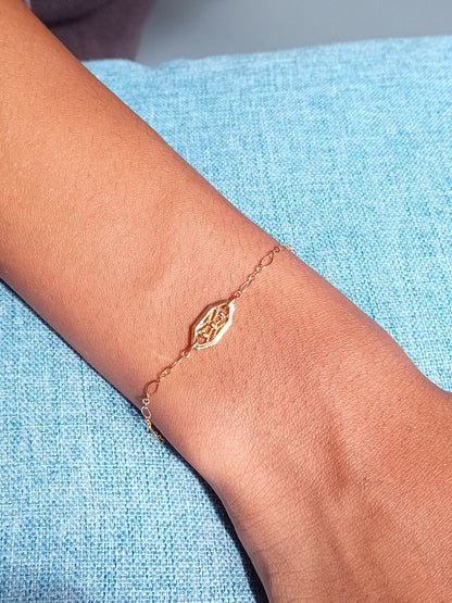 Bracelet Millésime gold filled filigrane style vintage