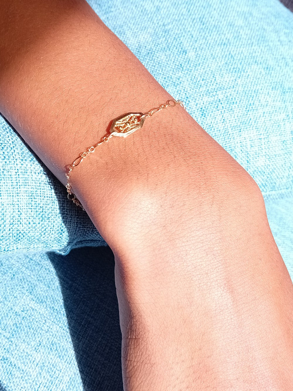 Bracelet Millésime gold filled filigrane style vintage