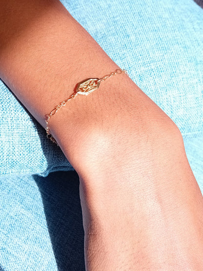 Bracelet Millésime gold filled filigrane style vintage
