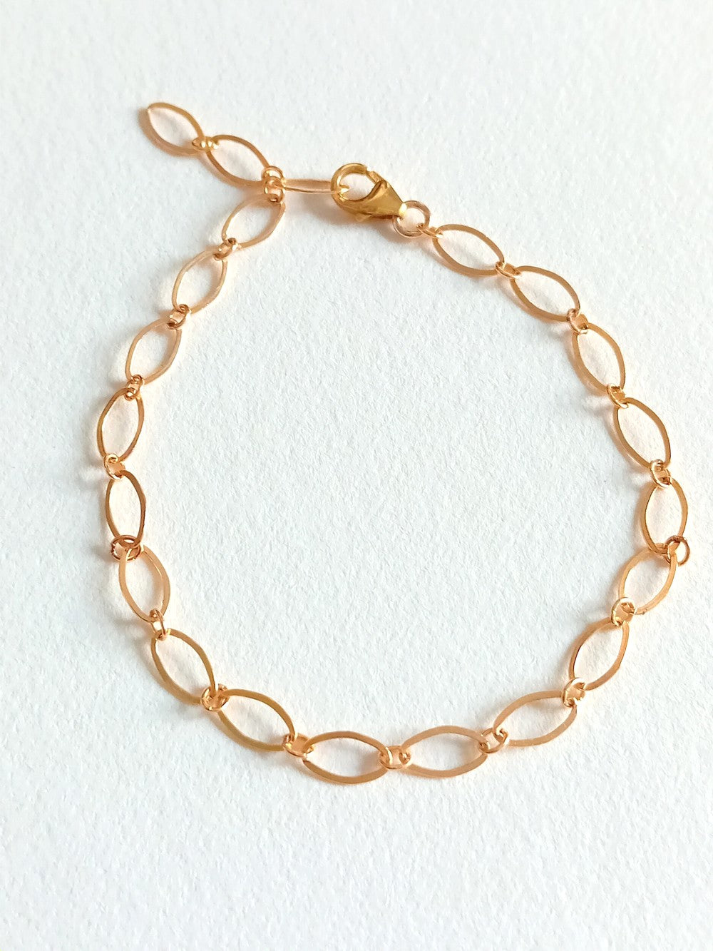 Bracelet gold filled mailles alternées