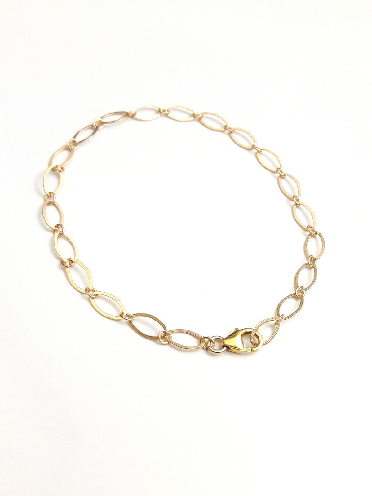 Bracelet gold filled mailles alternées