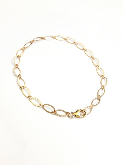 Bracelet gold filled mailles alternées