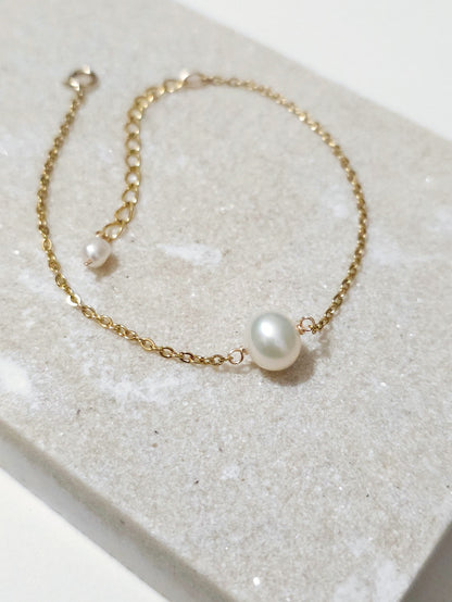 Bracelet Lidane perle d'eau douce et acier inoxydable