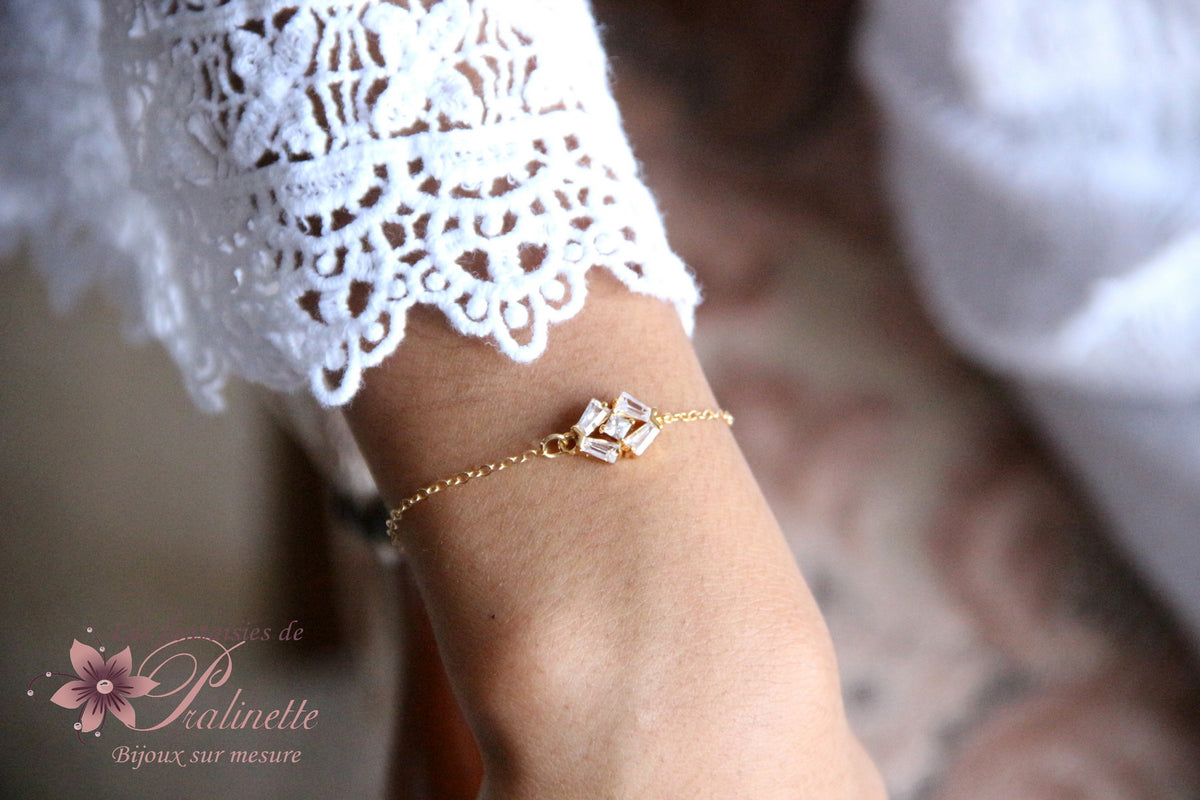Adrian bracelet de mariage art déco