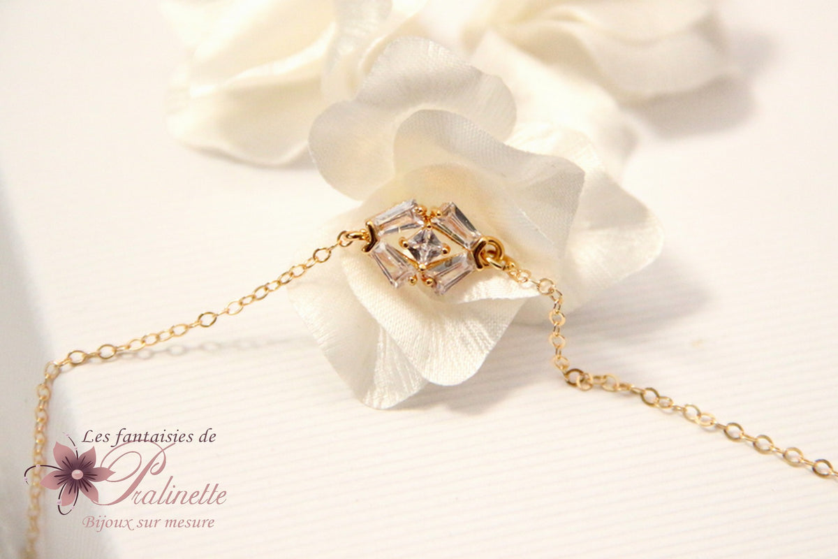 Adrian bracelet de mariage art déco
