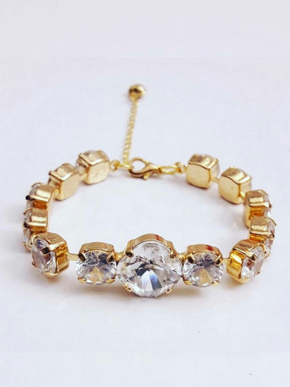 Bracelet doré rivière de cristal - Prêt à porter