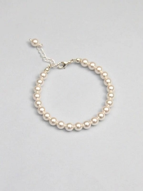 Bracelet de mariage Lilly, une rangée de perles