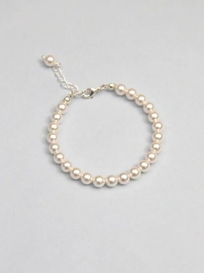 Bracelet de mariage Lilly, une rangée de perles