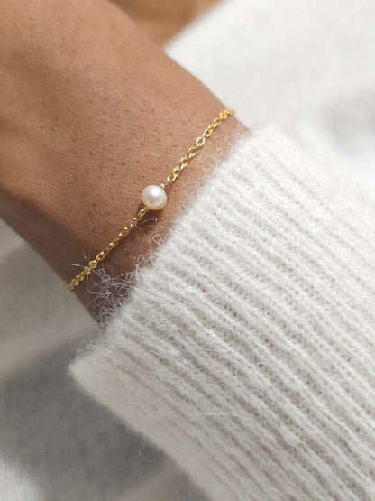 Bracelet bijou de mariage Eden perle de culture 5/6 mm