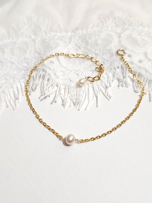 Parure bijoux mariage boucles d'oreilles et bracelet perles de culture