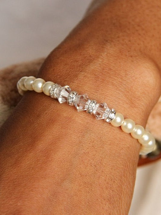 Bracelet de mariage perles Solène