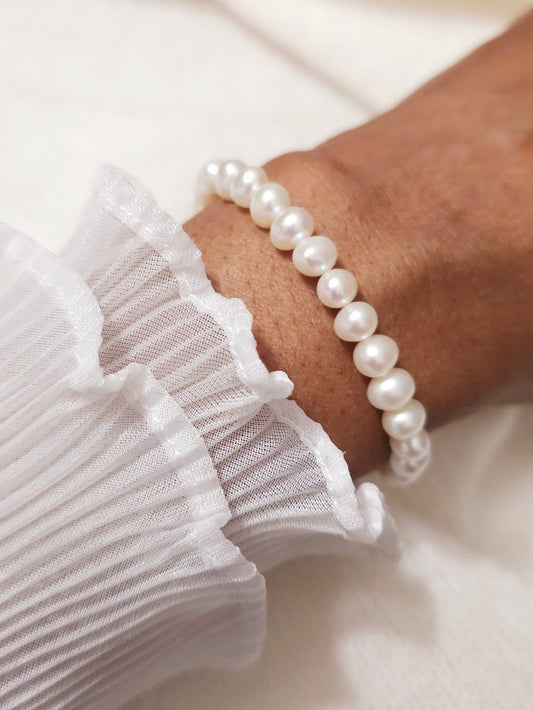 Bracelet perles mariage de culture d'eau douce Jacqueline - Prêt à porter bijoux mariage