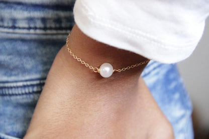 Bracelet Lidane perle d'eau douce et acier inoxydable