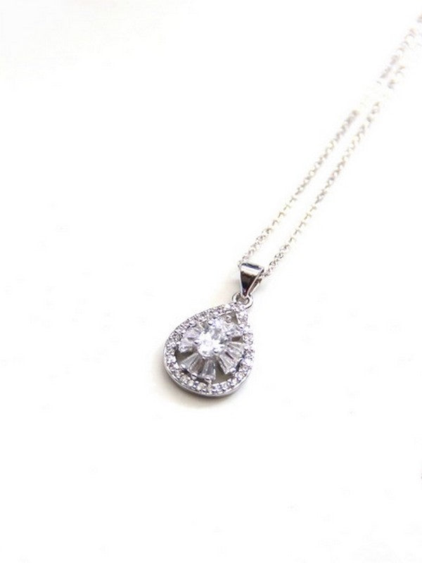 Collier de mariage goutte art déco