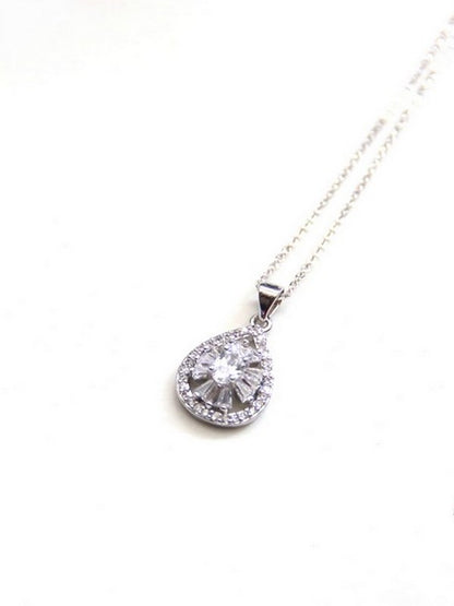 Collier de mariage goutte art déco