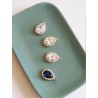 Collier chaîne de dos minimaliste et bijou de dos amovible goutte bleue - Prêt à porter