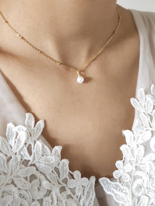 Bijoux mariage collier de dos Paloma perles