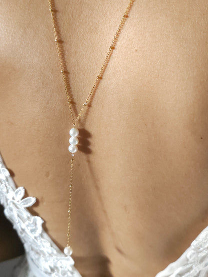 Bijoux mariage collier de dos Paloma perles